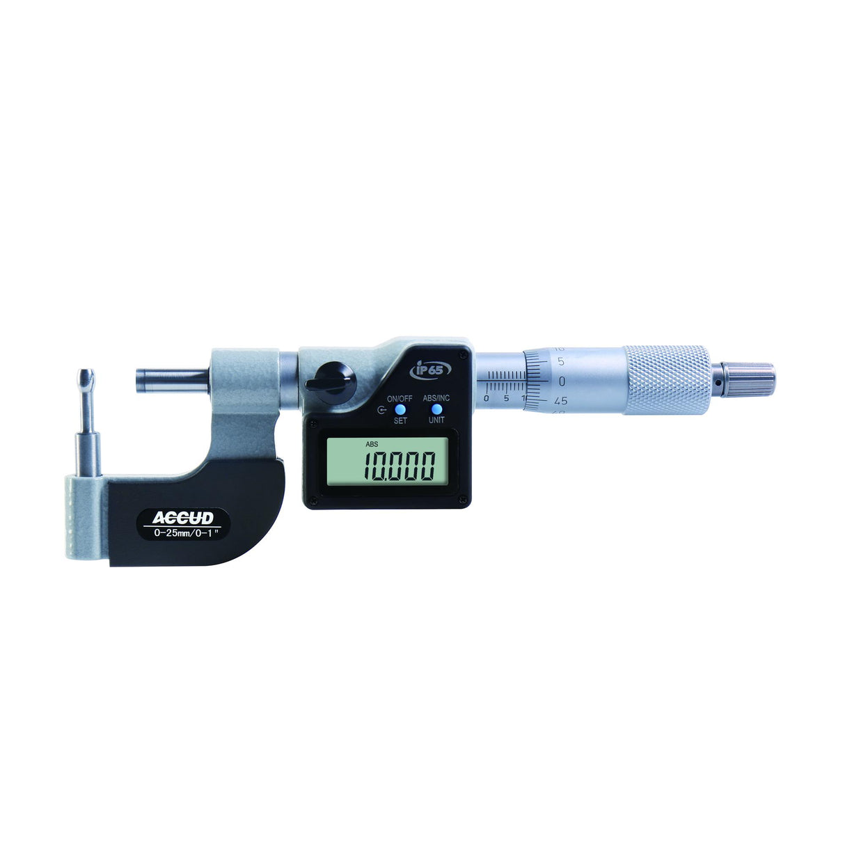 Micrômetro Digital Para Tubos com Batente Cilíndrico 380 0-25mm Tipo A/B/C/D