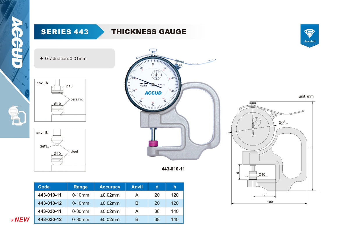 Medidor De Espessura 443