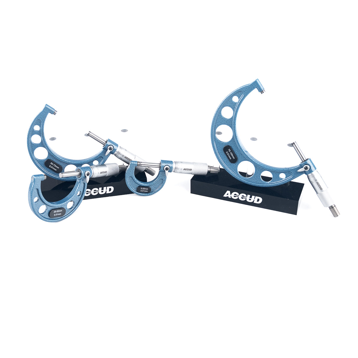 Jogo De Micrômetro Externo 321 0-75/100/150mm X 0,01mm 3/4/6pcs