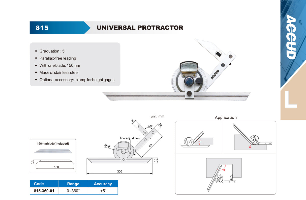 Transferidor De Angulo Universal 815