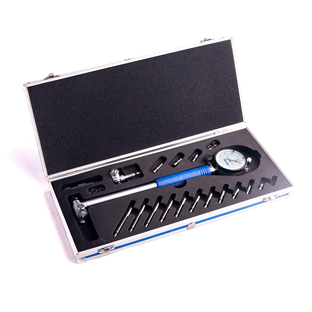 Jogo Comparador de Diâmetro Interno Súbito 251 35-160mm c/ Relógio Analógico