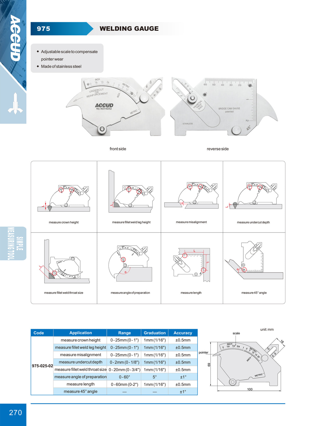 Calibrador de Solda 975